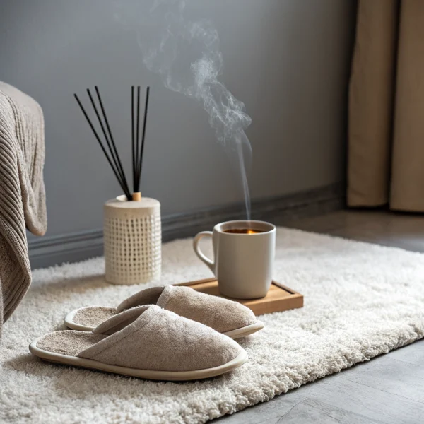 ecommerce_product_6f691e2c.webp Aromatherapy Diffuser + Cosy Slippers + Ceramic Mug Bundle